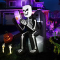 BLOOMWIN 6 FT Halloween Inflatable Outdoor Decoration Skeleton & Tombstone