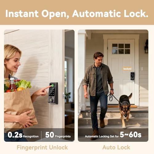 IRONZON 391YS 5-in-1 Keyless Entry Door Lock Smart Deadbolt with Handle
