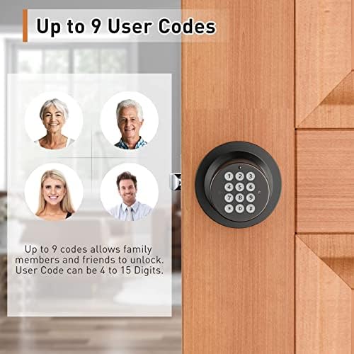 Digital Door Lock with Keypad - Electronic Door Knob for Keyless Entry - Oil Rubbed Bronze, 3 Pack