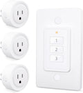 LoraTap 656ft Wireless Wall-Switch: Remote Control Outlet 3 Pack — Lights &