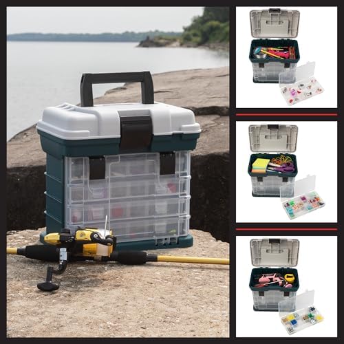 Stalwart Portable Tool Box Small Parts Organizer, Gray