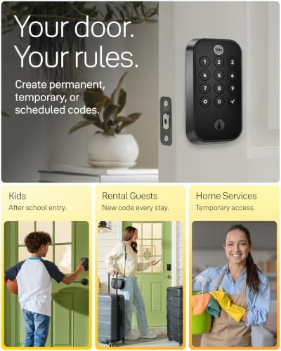 Yale WiFi Smart Lock Deadbolt, Keypad & Fingerprint Access, Keyless Entry