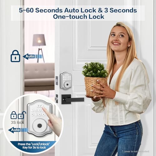 52HZ Fingerprint Door Lock, Keyless Entry Door Lock with Code