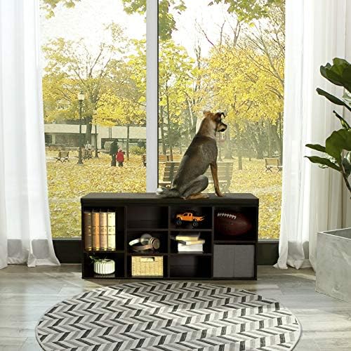 VASAGLE Shoe Bench with Cushion, 10 Compartments, 11.8 x 40.9 x 18.9 Inches