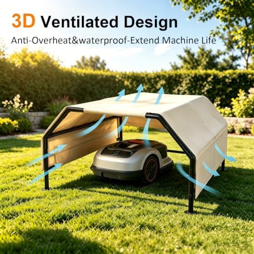 Robot Mower Garage, Rainproof UV-Proof Shelter for All Mowers（Large Size）