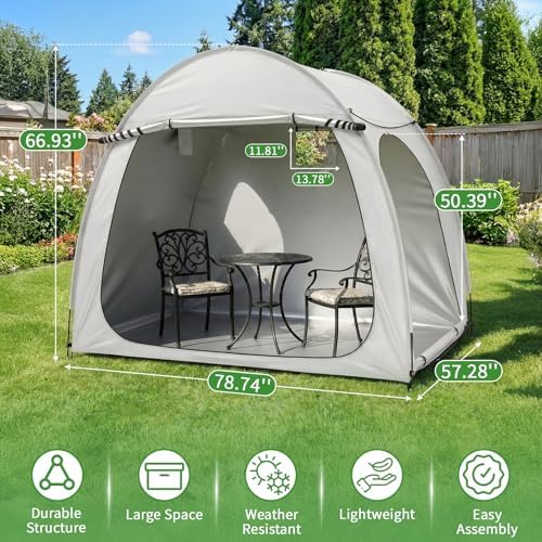Outvita Portable Bike Tent Cover for 4-5 Bicycles, Garden Tools