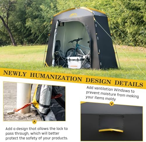 Happy Travel Bike Storage Shed Tent, Waterproof Portable Bicycle Cover Shed