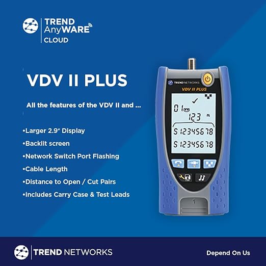 TREND Networks | R158008 | VDV II Plus | Cloud Connected | Voice, Data and