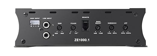 Car Audio Amplifier ZE1000.1 2000W Monoblock Class D MOSFET Subwoofer Audio