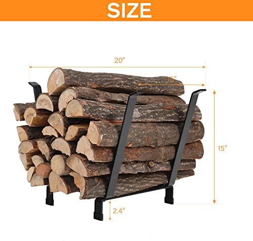 GREEN PARTY 20 Inch Firewood Rack Indoor/Outdoor Metal Firewood Log Holder