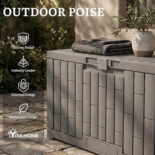 YITAHOME 60 Gallon Resin Deck Box