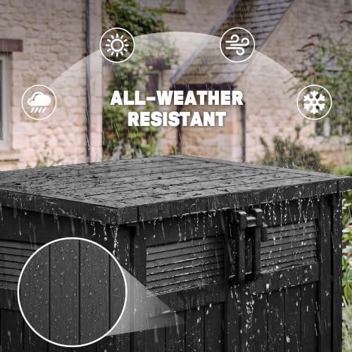 Bifanuo 51 Cu Ft Resin Outdoor Storage Shed, Horizontal Storage Cabinet