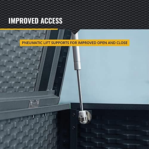 Arrow 4' x 2' x 2' Spacemaker Anthracite 134 Gallon Hot-Dipped Galvanized Steel Storage Deck Box