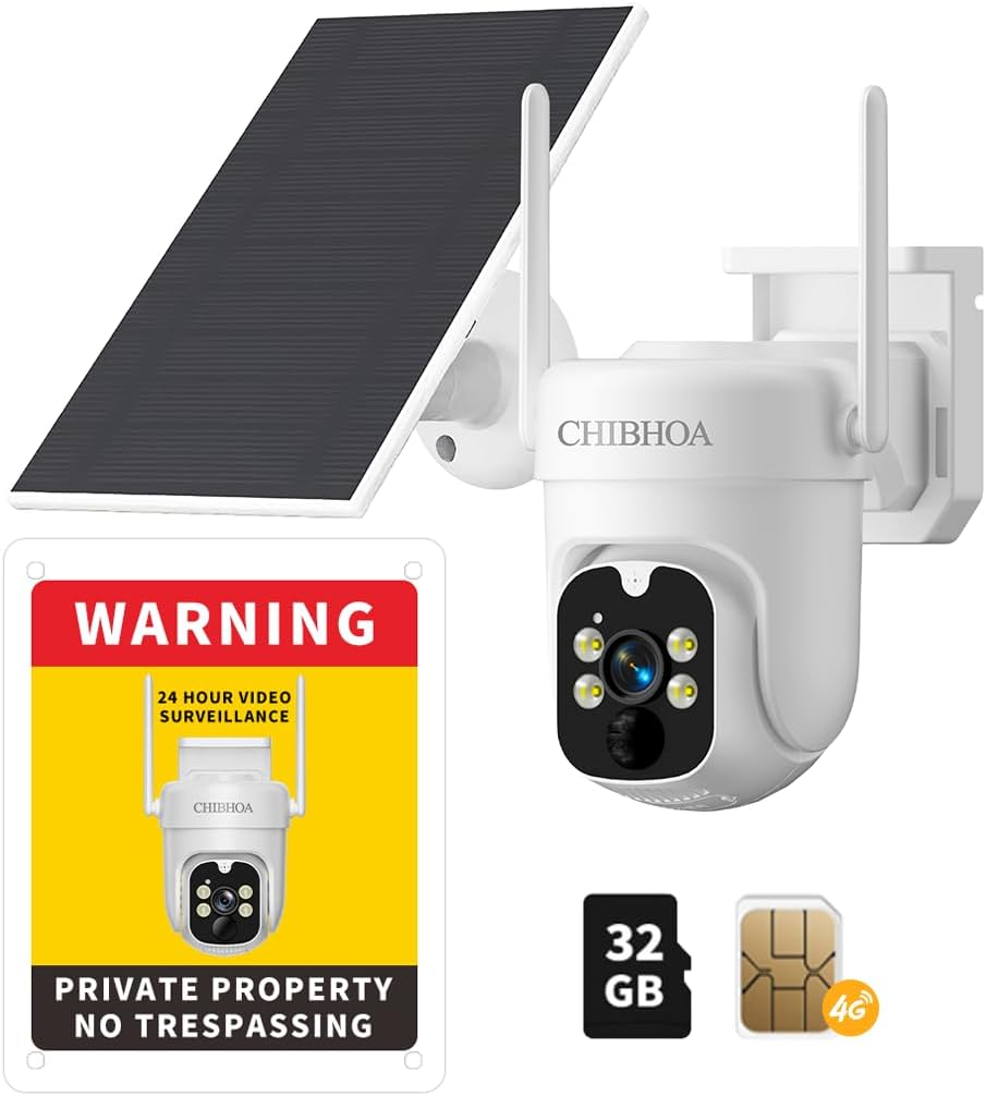 4G LTE Solar Camera, NO WiFi Needed, 2K Color Night Vision