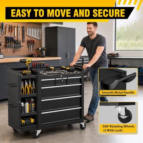 LDHTHOPI Rolling Tool Chest, 6-Drawers Assembled Tool Box,