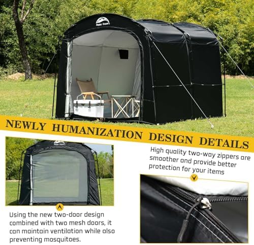 Happy Travel Bike Storage Shed Tent, Outdoor Portable Bicycle Storage Sheds