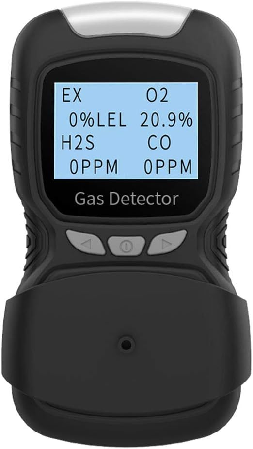 XLA Alert Portable Gas Detector, Gas Clip 4 Gas Monitor Meter Tester Analyzer