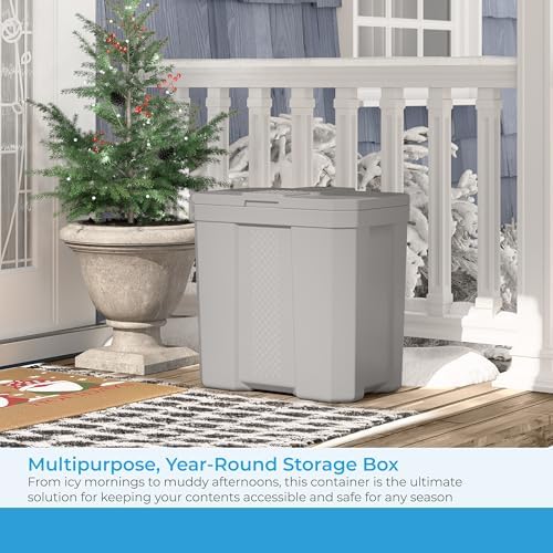 Suncast 28 Gal, Heavy Duty Storage Box, Durable, Multi-Purpose Container