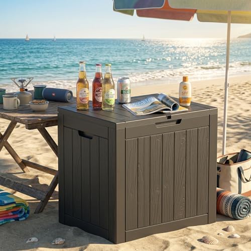 EFU Outdoor Storage Box 45 Gallon Deck Box, Waterproof Resin