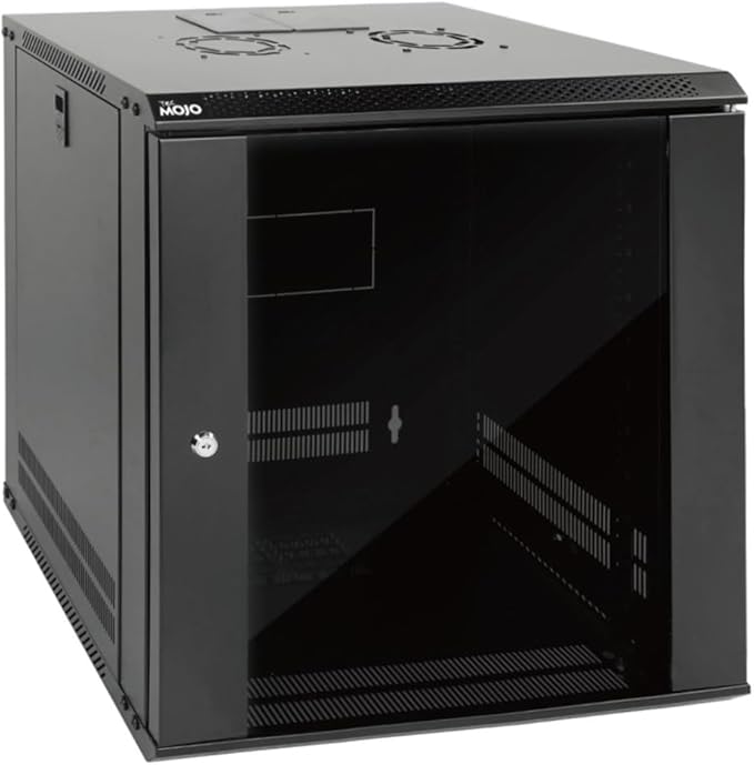 Tecmojo 12U Wall Mount Server Cabinet IT Network Rack Enclosure Lockable Door