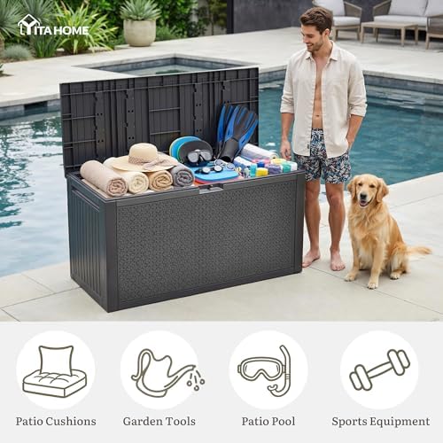 YITAHOME 95 Gallon Outdoor Storage Deck Box