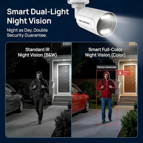 4k 8mp poe outdoor security camera, 2.8mm 108° on a desk or shelf