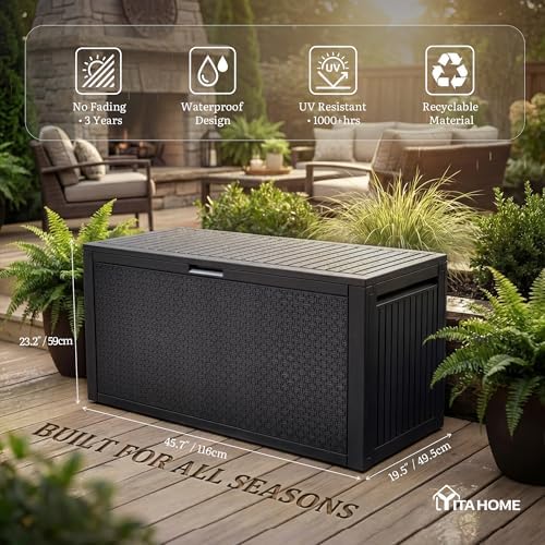 YITAHOME 95 Gallon Large Outdoor Deck Box