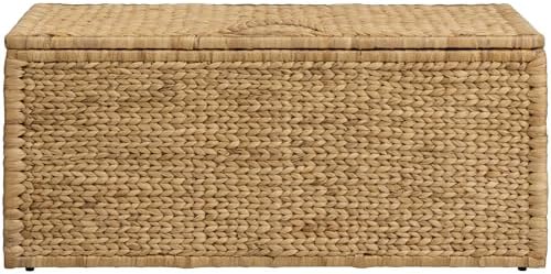 eHemco Water Hyacinth Bedding Storage Trunk, Natural, 42x20x18.5