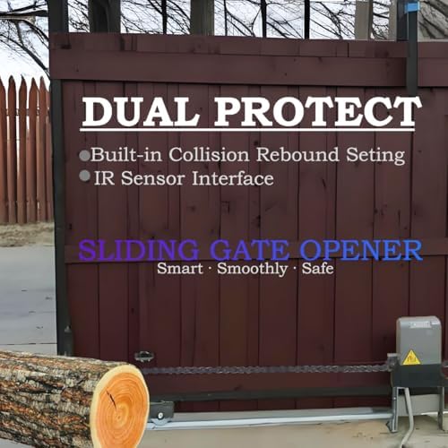 3300 lbs Automatic Sliding Gate Opener Kit with Keypad and APP Control