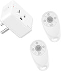 Greencycle Remote Control Outlet, 2 Wireless Light Switches and 1 Outlet Plug
