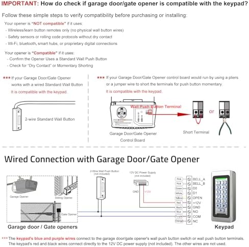 Wireless WiFi Access Control Keypad, Metal Stand-Alone Door Access Control