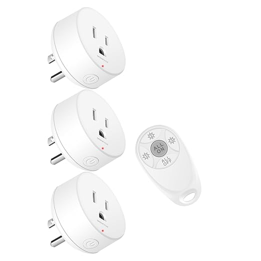Remote Control Outlet, Wireless Light Switch, 500ft Range, No Wiring Needed