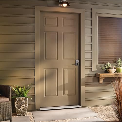 Schlage Touch Electronic Lock, Lever Handle, Century Trim, Matte Black
