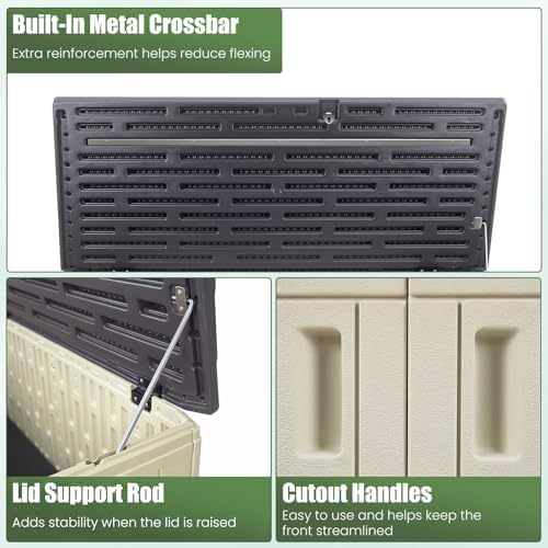 Tangkula 20 Cu.Ft Large Outdoor Storage Cabinet w/Adjustable Shelf