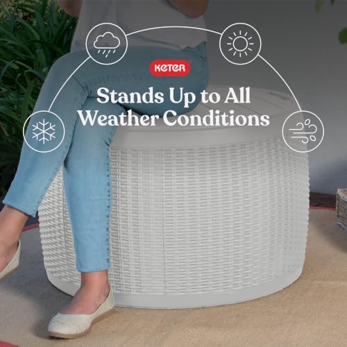 Keter Circa 37 Gallon Resin Deck Box Stool