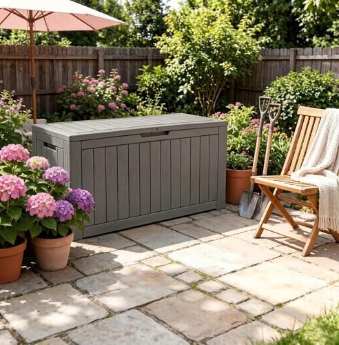 Outdoor Storage Box Waterproof, 150 Gallon Deck Box For Patio Storage