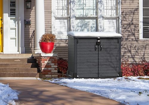 Duramax Storeaway 4 ft. 3 in. x 2 ft. 5 in. x 3 Ft 7 in. Resin Horizontal Outdoor Storage Shed Gray