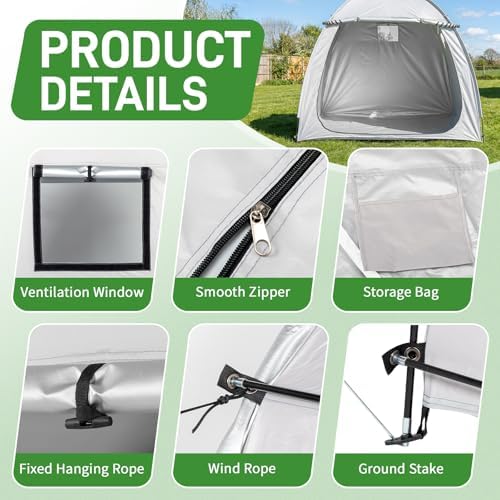 Outvita Portable Bike Tent Cover for 4-5 Bicycles, Garden Tools