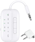2026 Upgraded Pro Bluetooth 5.4 Transmitter Receiver, 2-in-1 Airplane Wireless