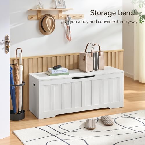 VANKILEY 47.2" Storage Chest Extra Large, Storage Bench.(White)