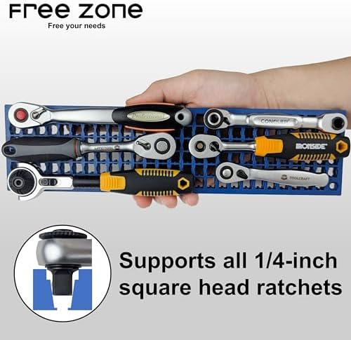 Free Zone 68-Piece Large Pegboard Socket Tools Organizer Set