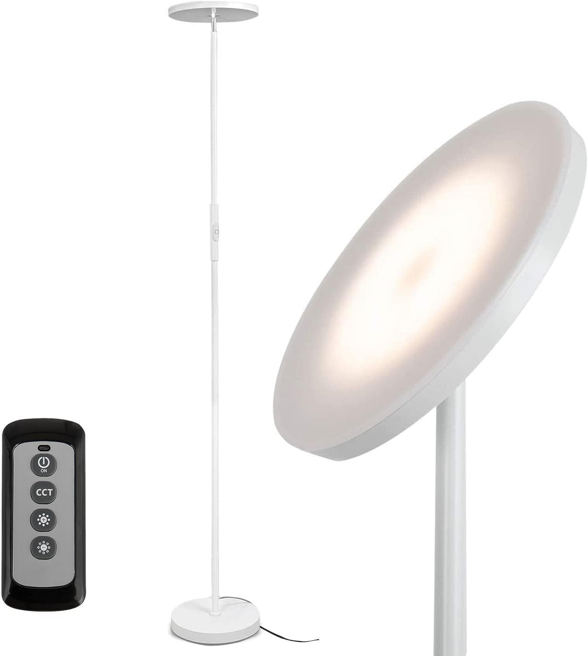 JOOFO Floor Lamp, 30W/2400LM Sky LED Modern Torchiere 3 Color Temperatures