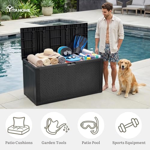YITAHOME 95 Gallon Large Outdoor Deck Box