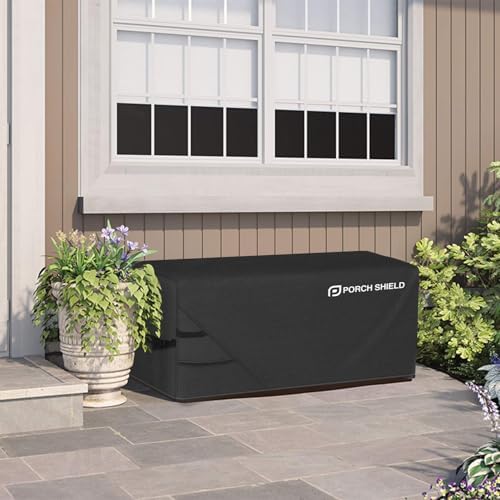 Porch Shield Patio Deck Box Storage Cover 46 x 24 x 24 inch, Black