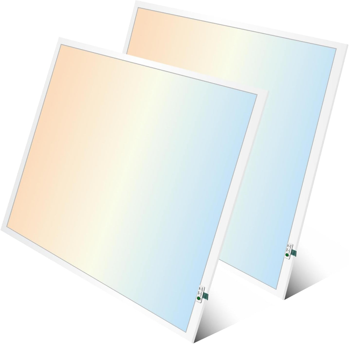2X2 LED Flat Panel Light Emergency Battery Backup, 40W-3000K/4000K/5000K (2 Pack)