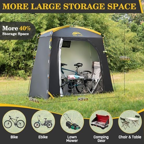 Happy Travel Bike Storage Shed Tent, Waterproof Portable Bicycle Cover Shed