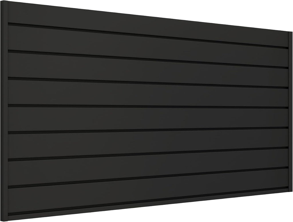 Neoaider Slatwall Panel 2 FT x 4 FT, Interlocking Slat Wall Paneling, Black