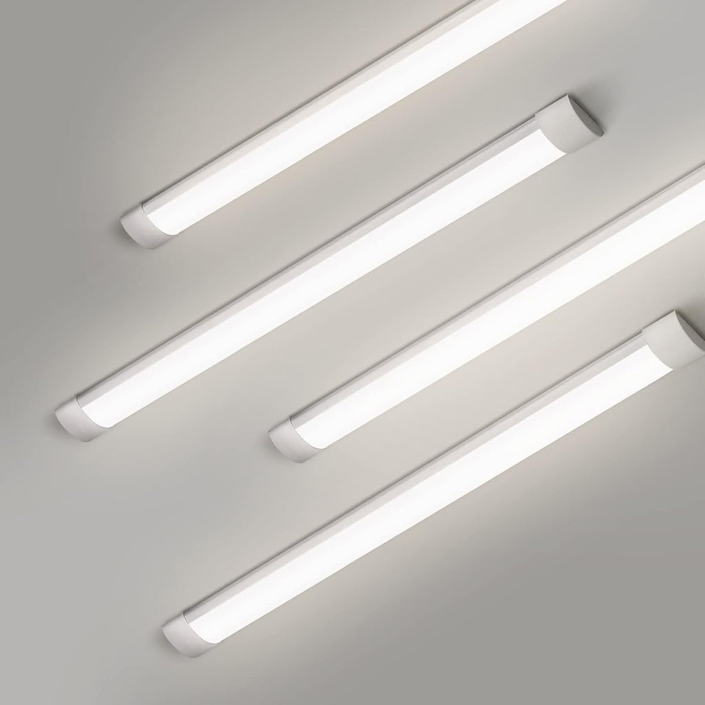 colmeguna 4 Packs 4FT LED Batten Light, Ultra-Thin Slim Ceiling Surface Mounted