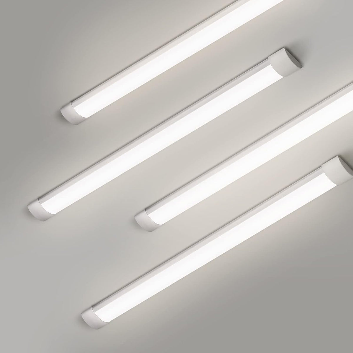 colmeguna 4 Packs 4FT LED Batten Light, Ultra-Thin Slim Ceiling Surface Mounted