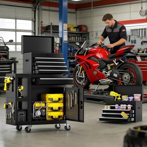 5 Drawer Rolling Tool Chest, 3-in-1 Assembled Tool Cabinet